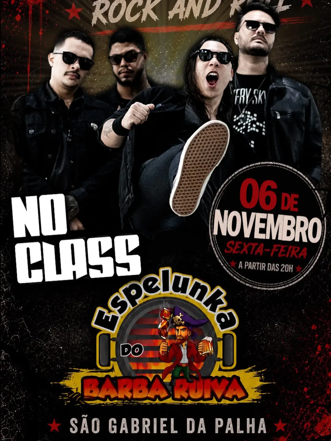 Flyer de Banda No Class e Hoobastank