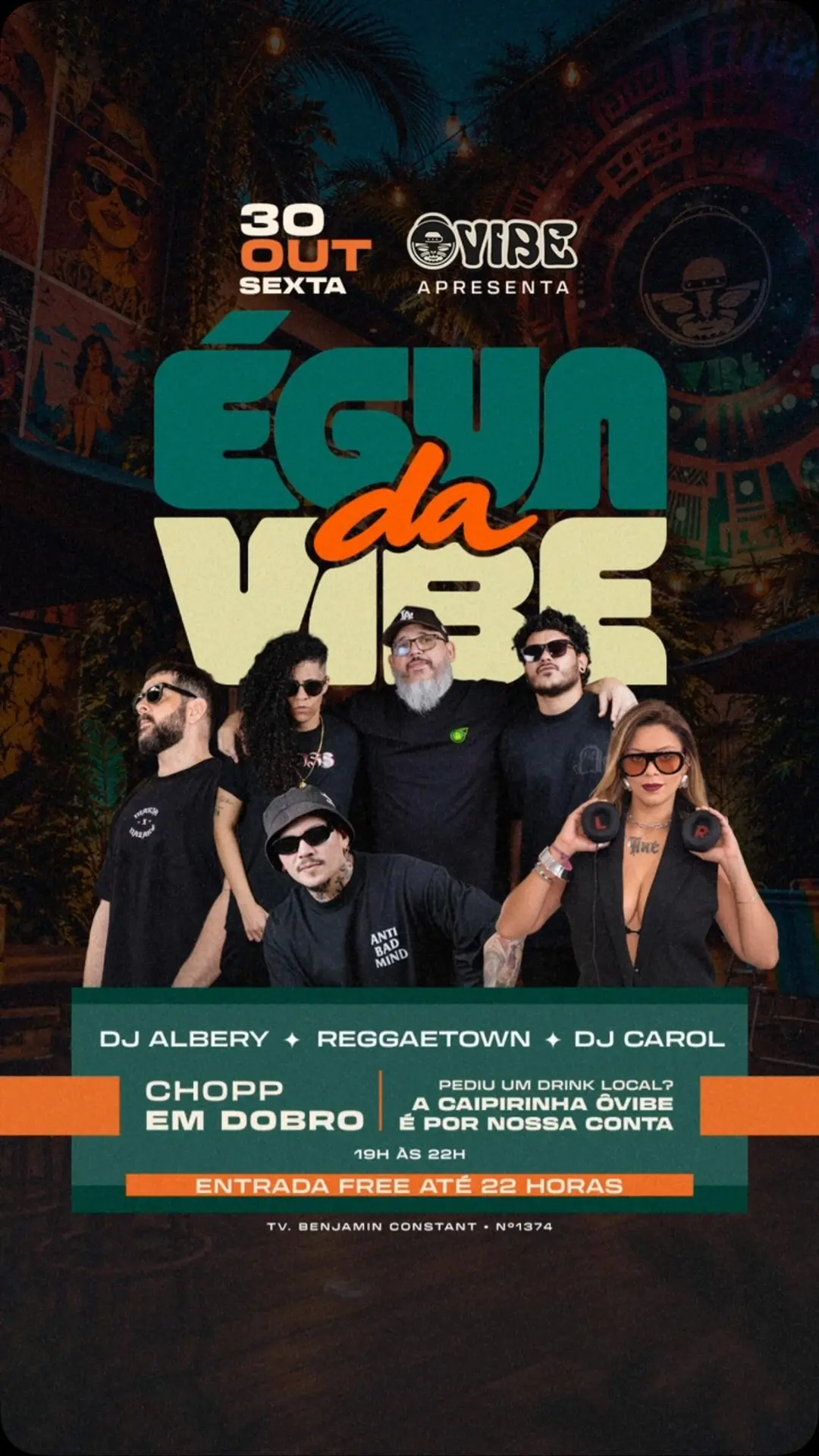 Flyer de DJ Carol, DJ Albery e Reggaetown