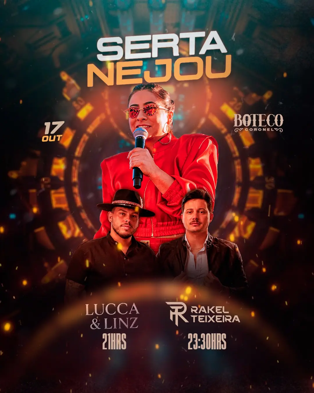 Flyer de Rakel Teixeira e Lucca & Linz