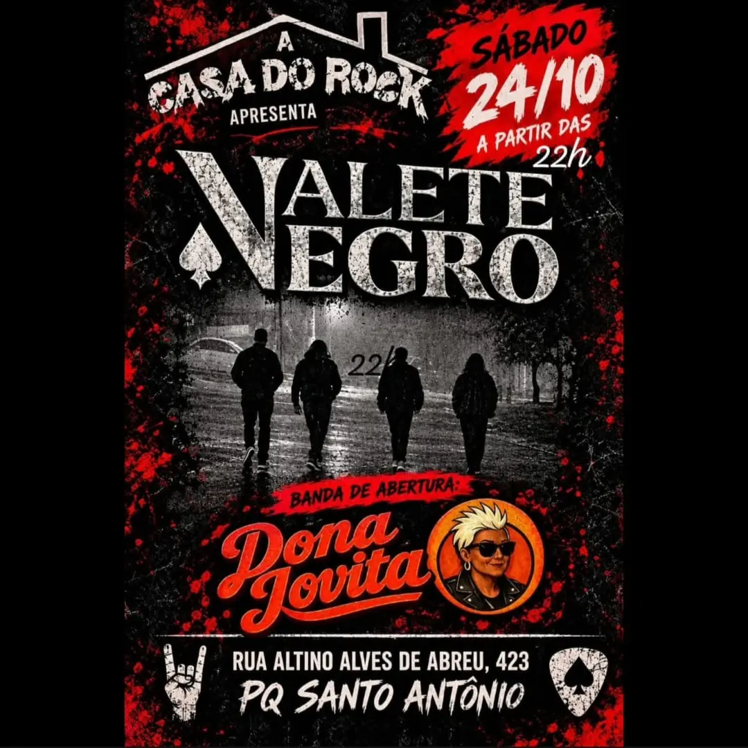 Flyer de Valete Negro e Dona Jovita