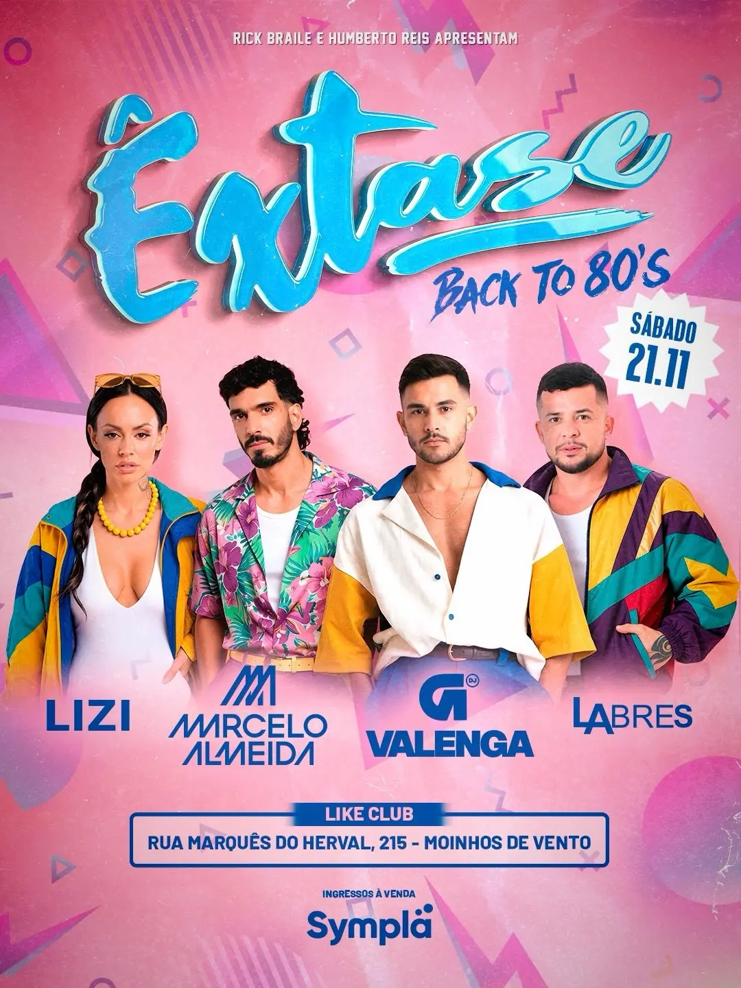 Flyer de Liziane Soares, Gui Valenga e mais 2 artistas