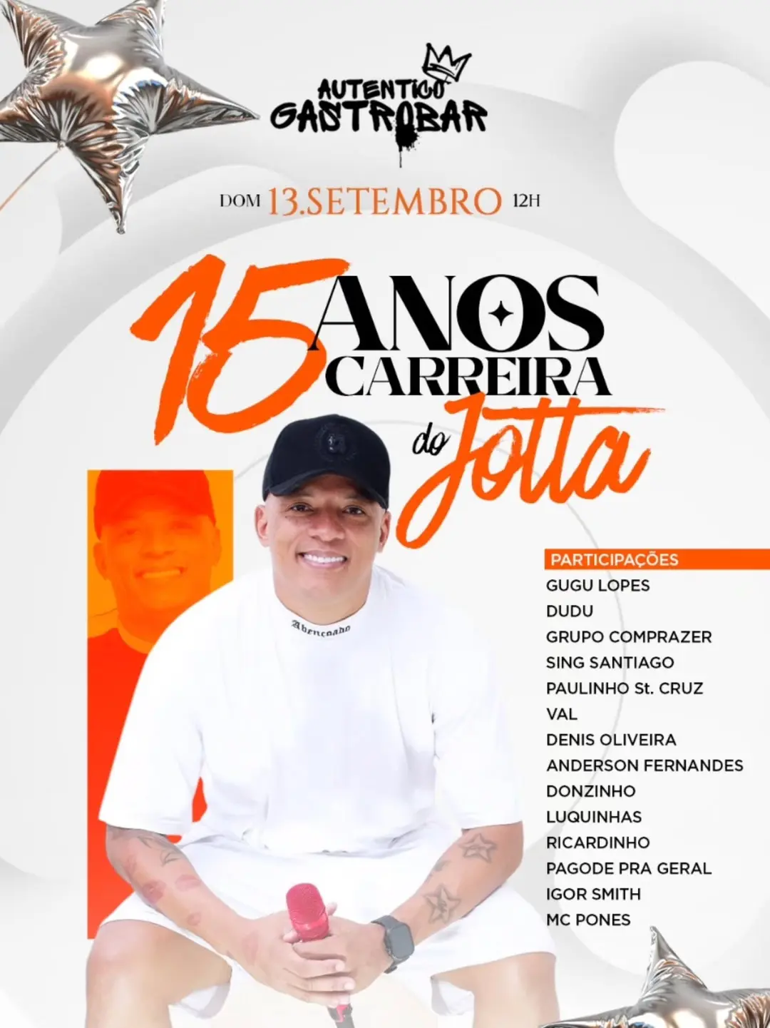 Flyer de Pagode do Dudu, Pagode do Mirim e mais 3 artistas