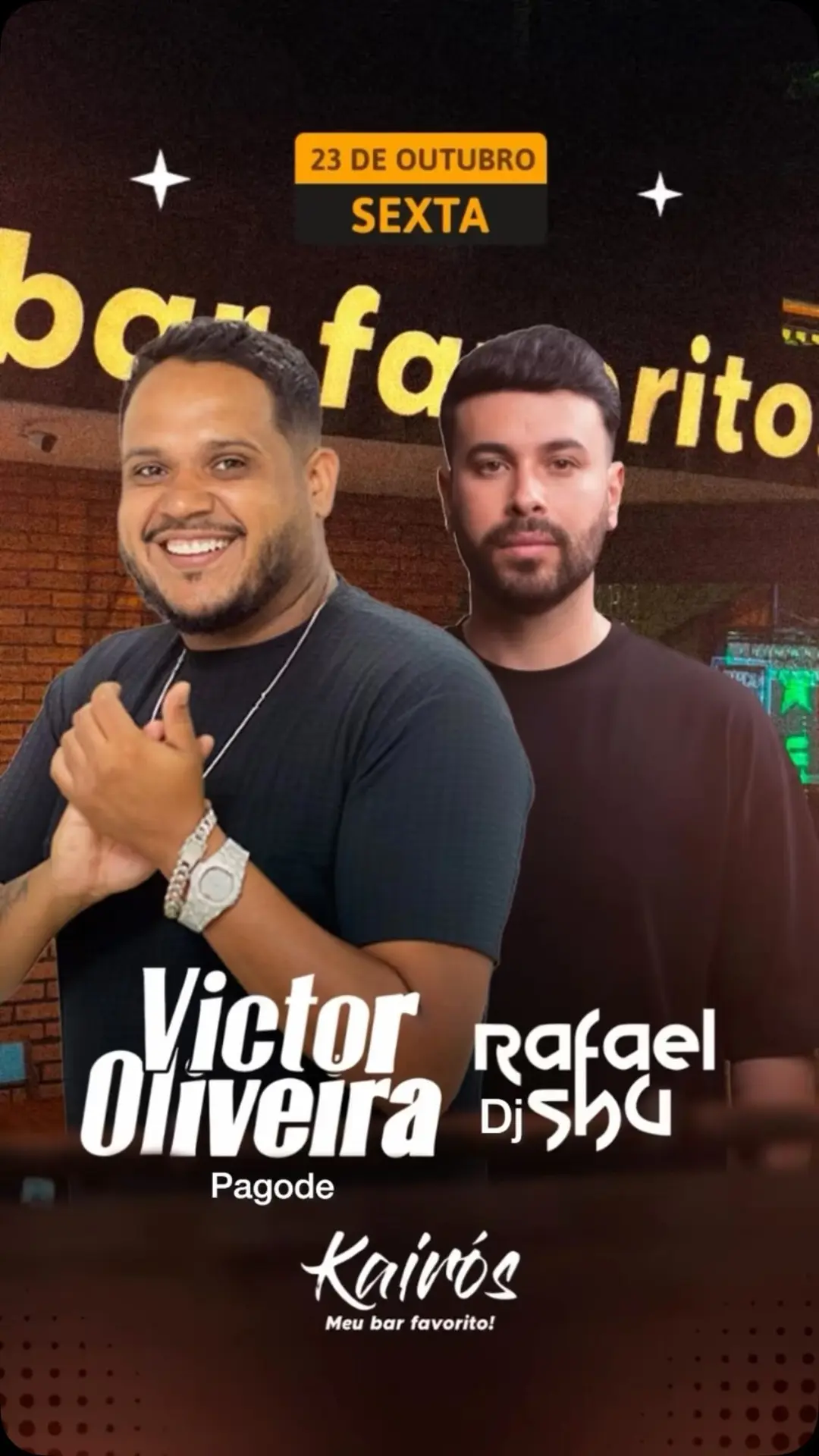 Flyer de Pagode do Victor Oliveira e DJ Shu