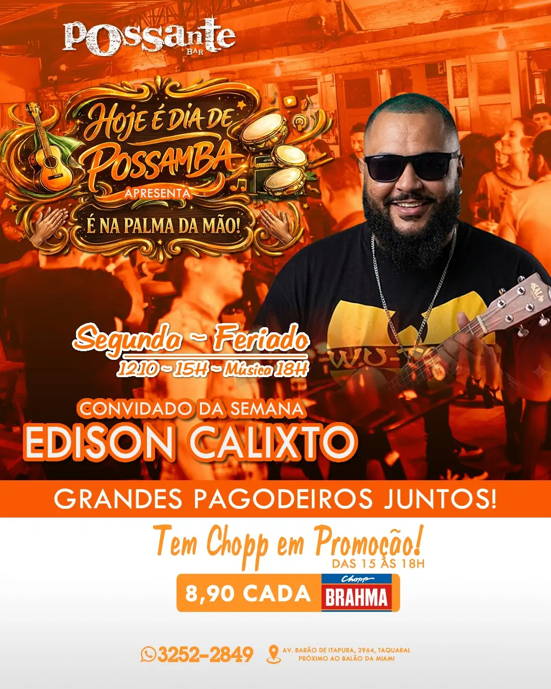 Flyer de Possamba e Edson Calixto