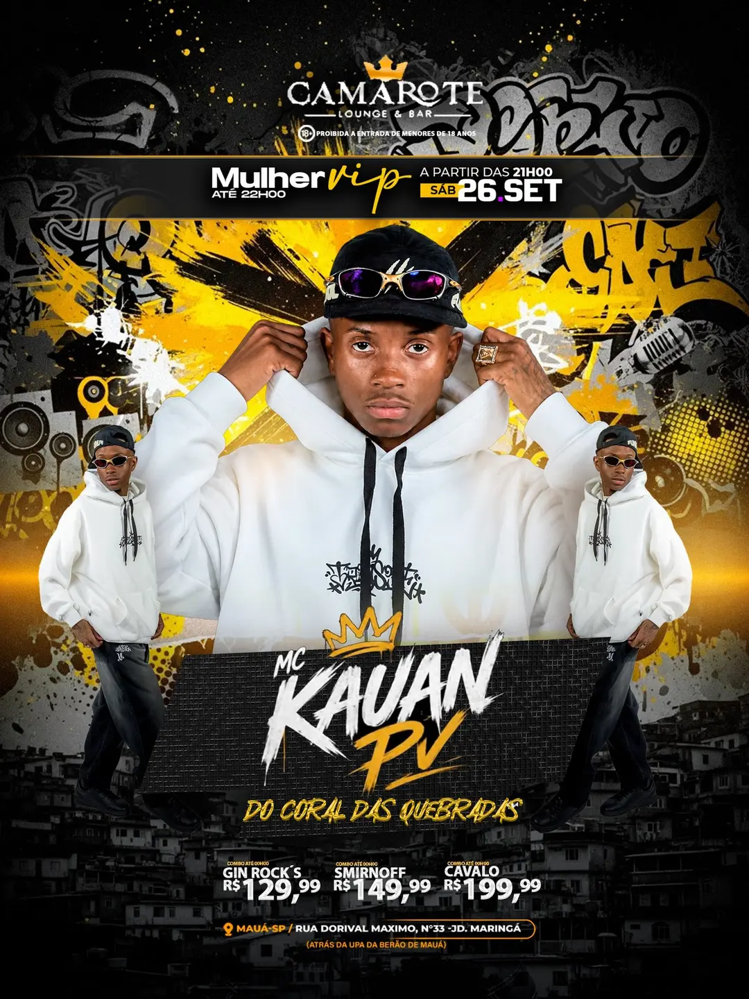 Flyer de MC Kauan PV