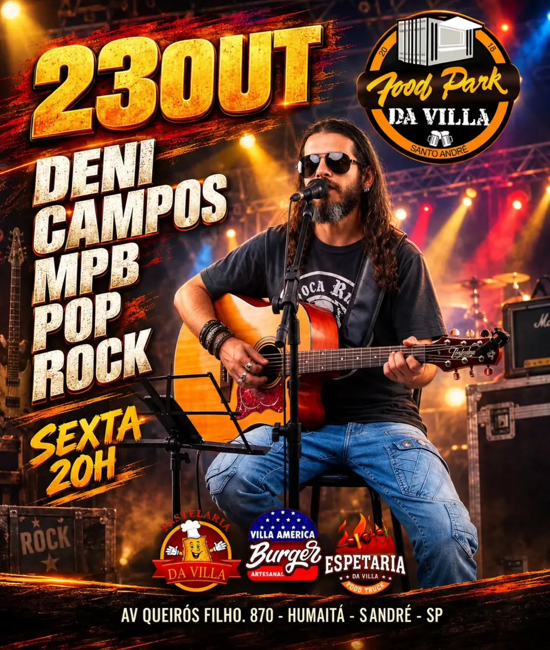 Flyer de Deni Campos