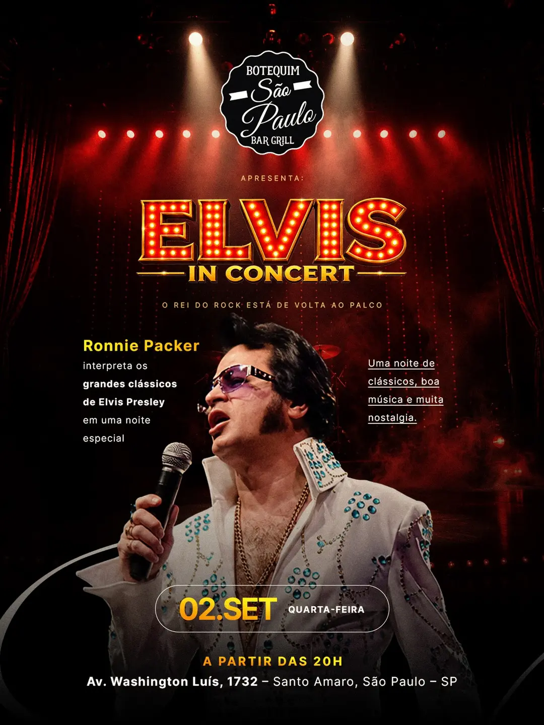 Flyer de Elvis in Concert