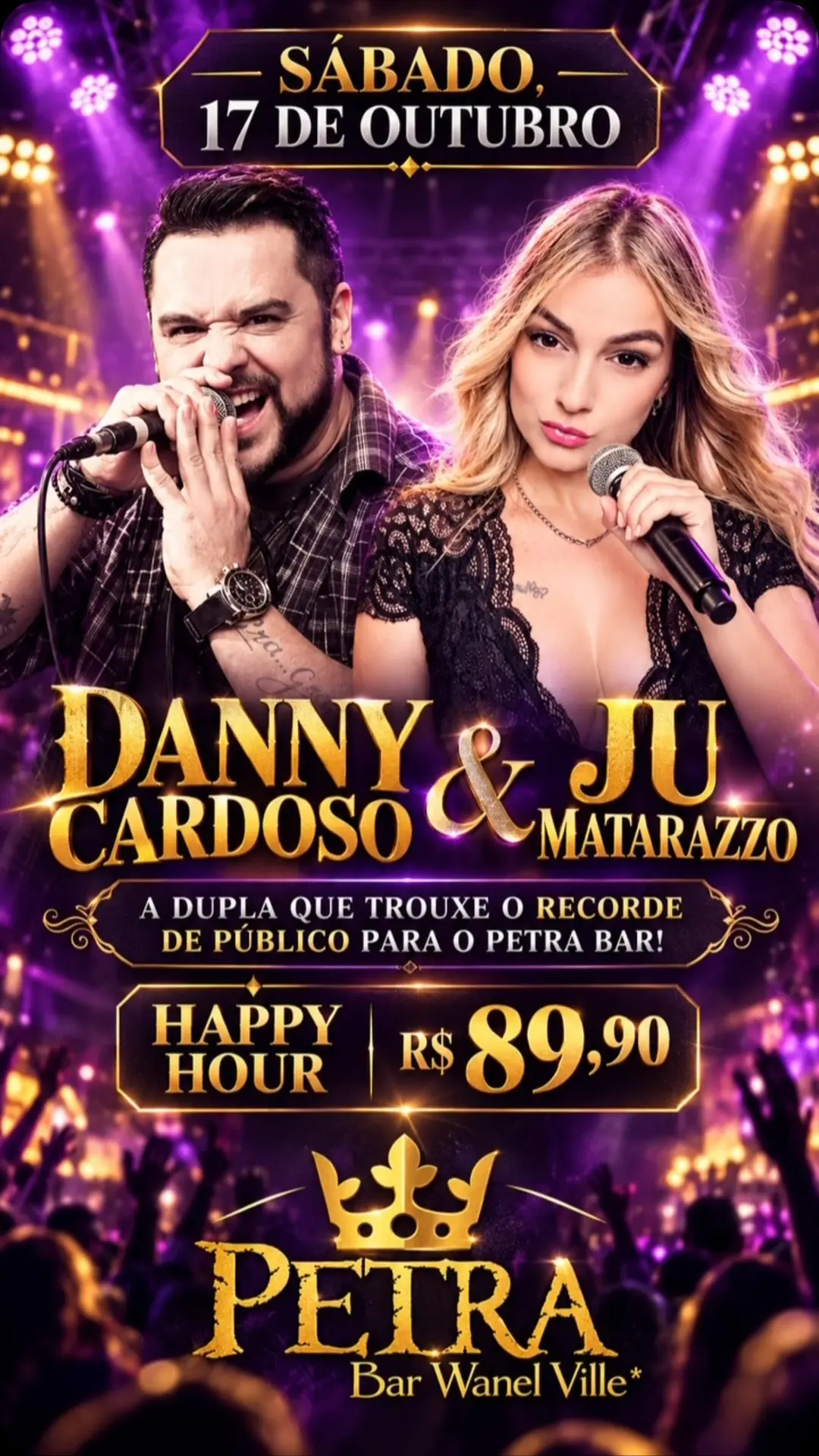 Flyer de Danny Cardoso, Ju Matarazzo e mais 1 artista