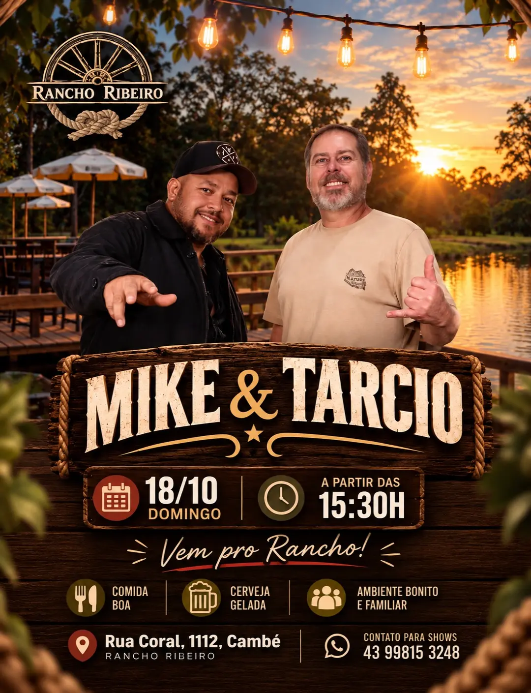Flyer de Mike & Tarcio