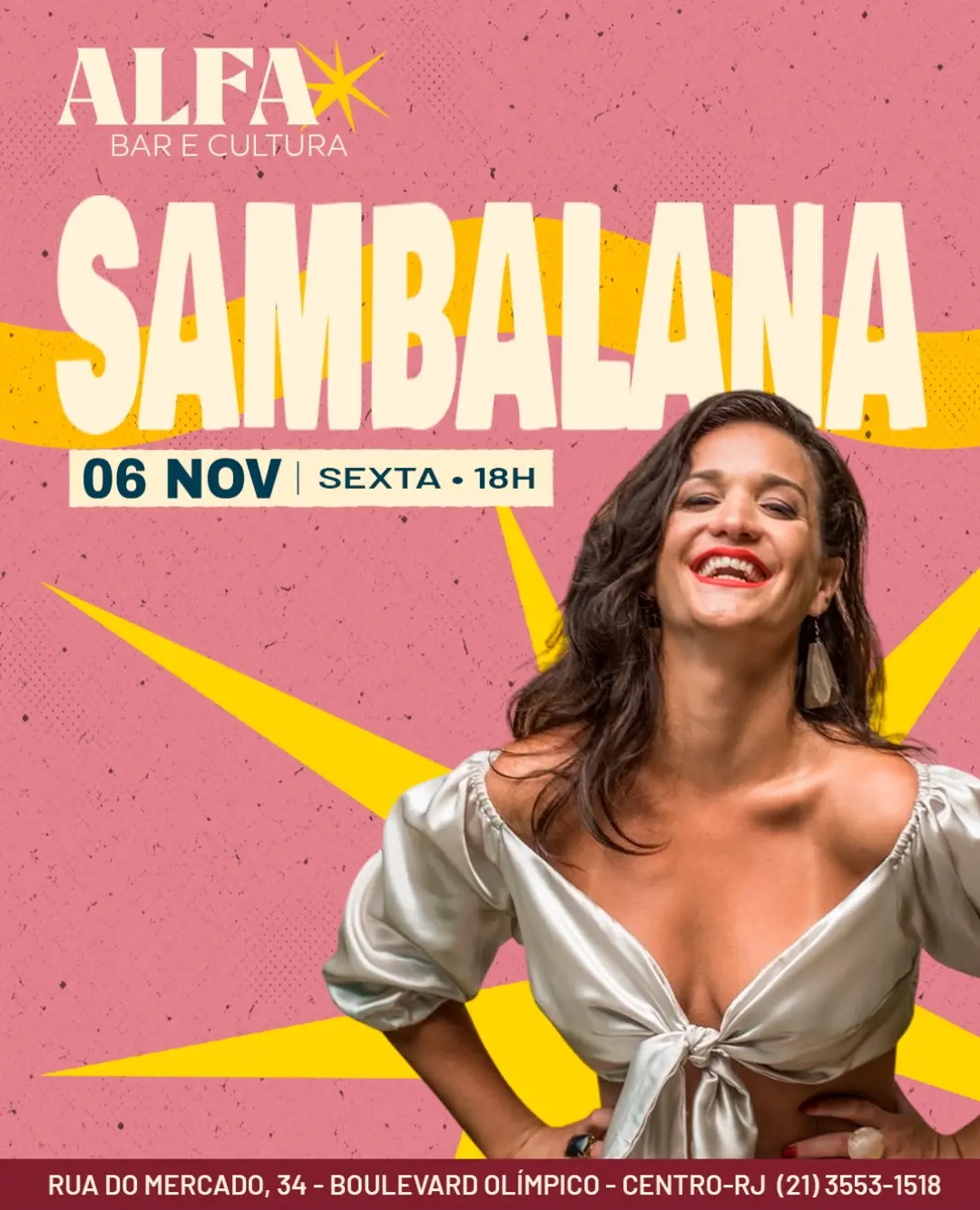 Flyer de Alana Moraes e Sambalana