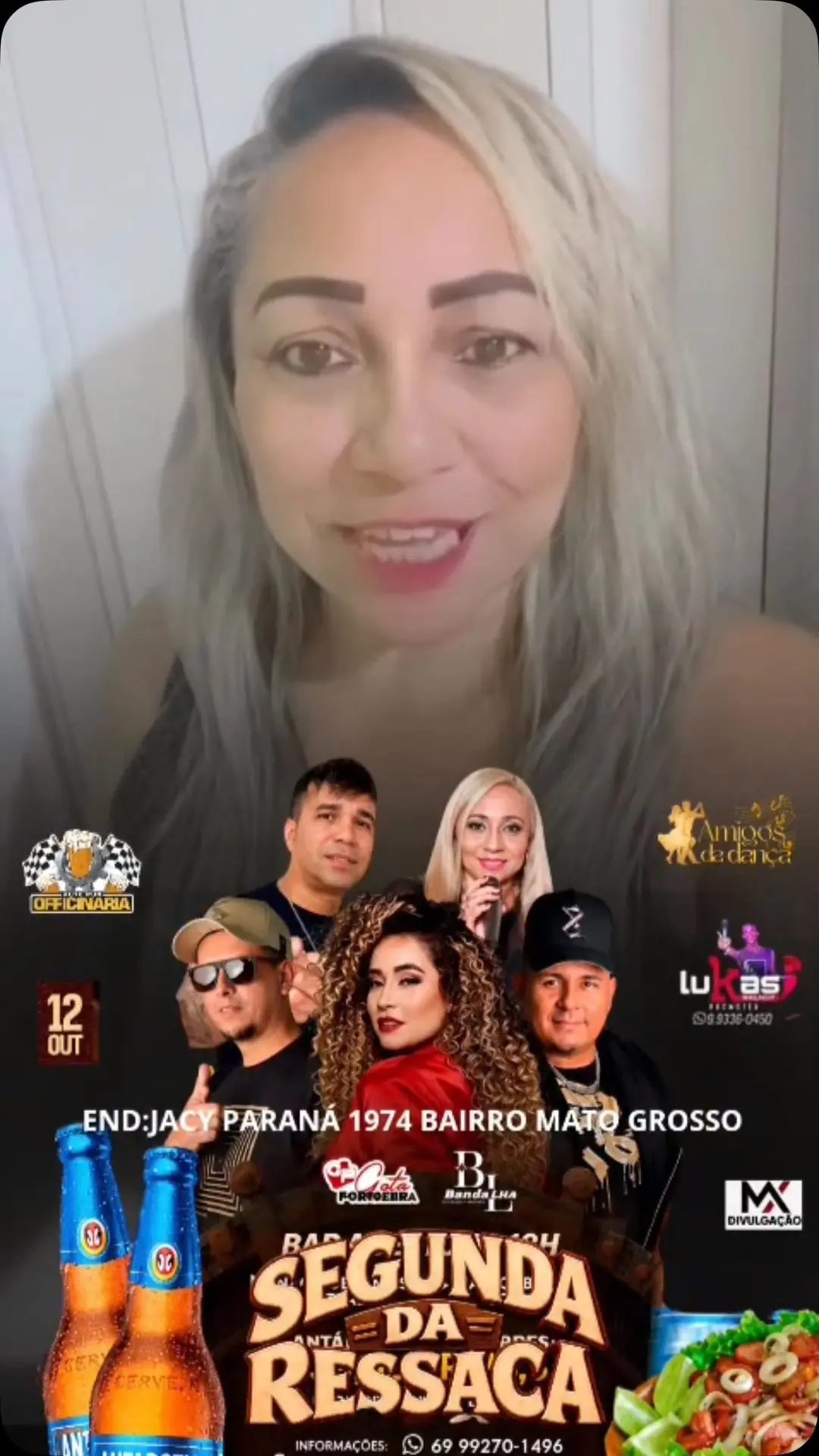 Flyer de Banda Lua e Gata forrozeira
