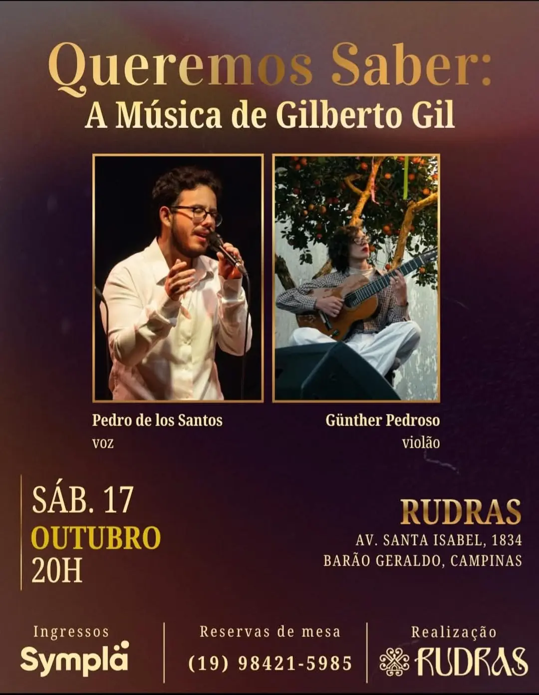 Flyer de Pedro de los Santos e Günther Pedroso