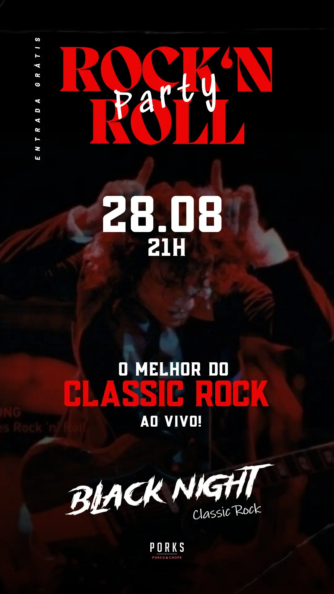 Flyer de Black Night Rock Band
