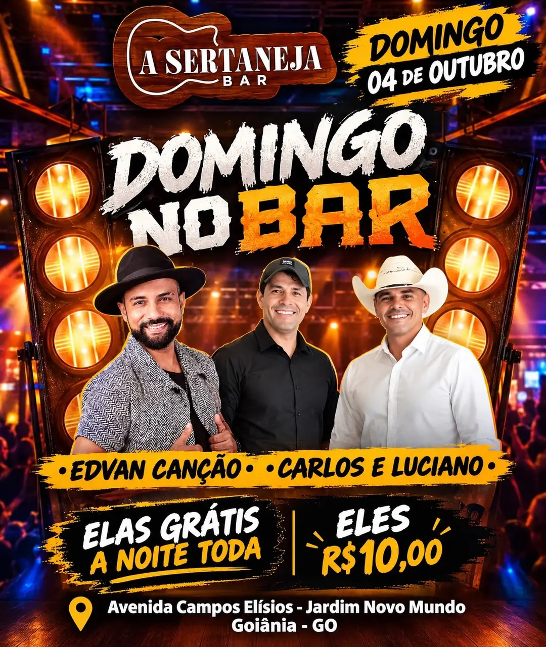 Flyer de EDVAN CANÇÃO e Carlos & Luciano