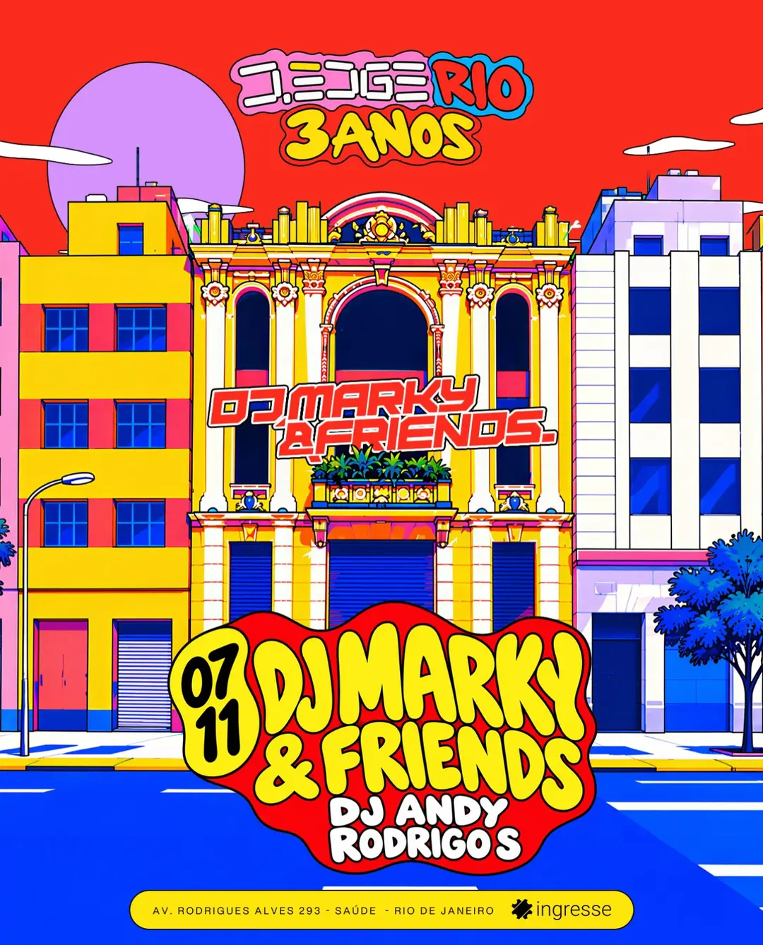 Flyer de djmarkym, djandybr e rodrigos.music
