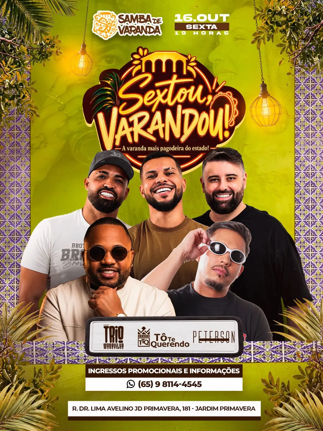 Flyer de Grupo Trio Maravilha e mais 4 artistas