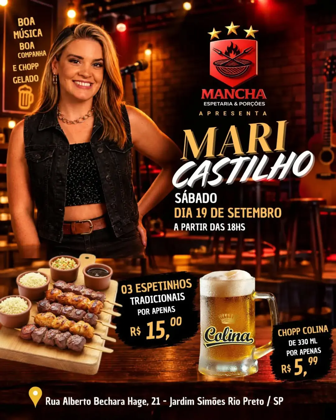 Flyer de Mari Castilho