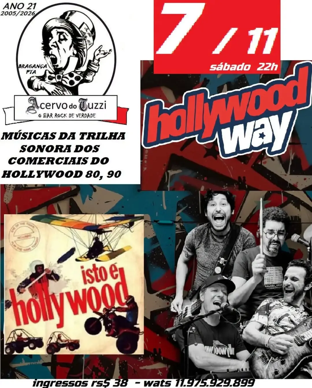 Flyer de Banda Hollywood Way
