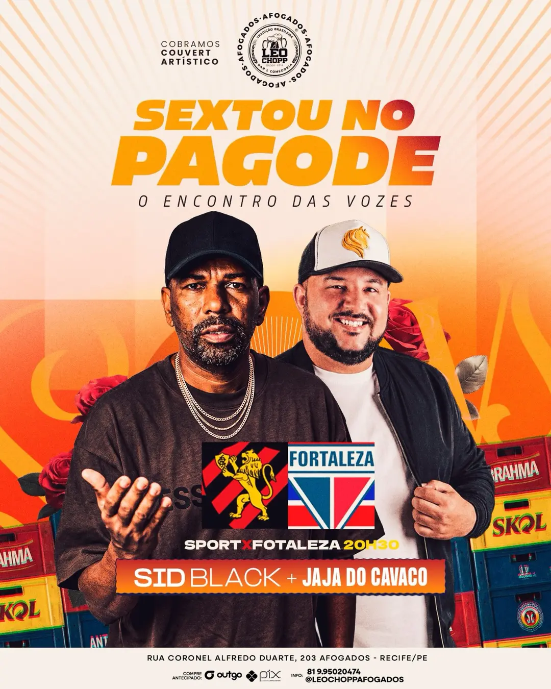 Flyer de Sid Black e Jajá do Cavaco