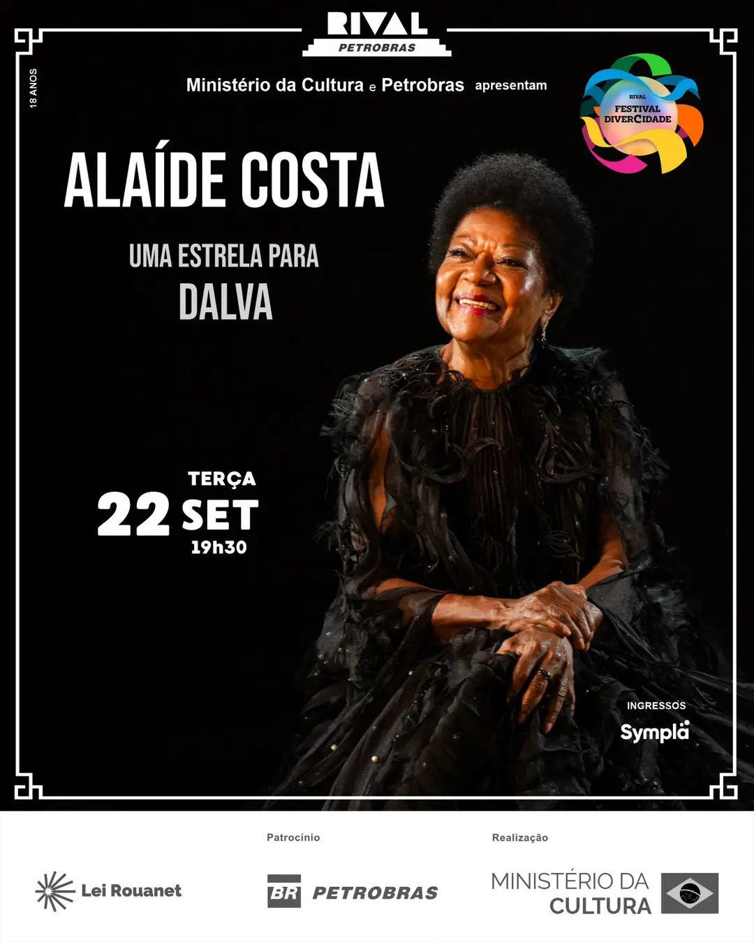 Flyer de Alaíde Costa, Patrick Angello e mais 5 artistas