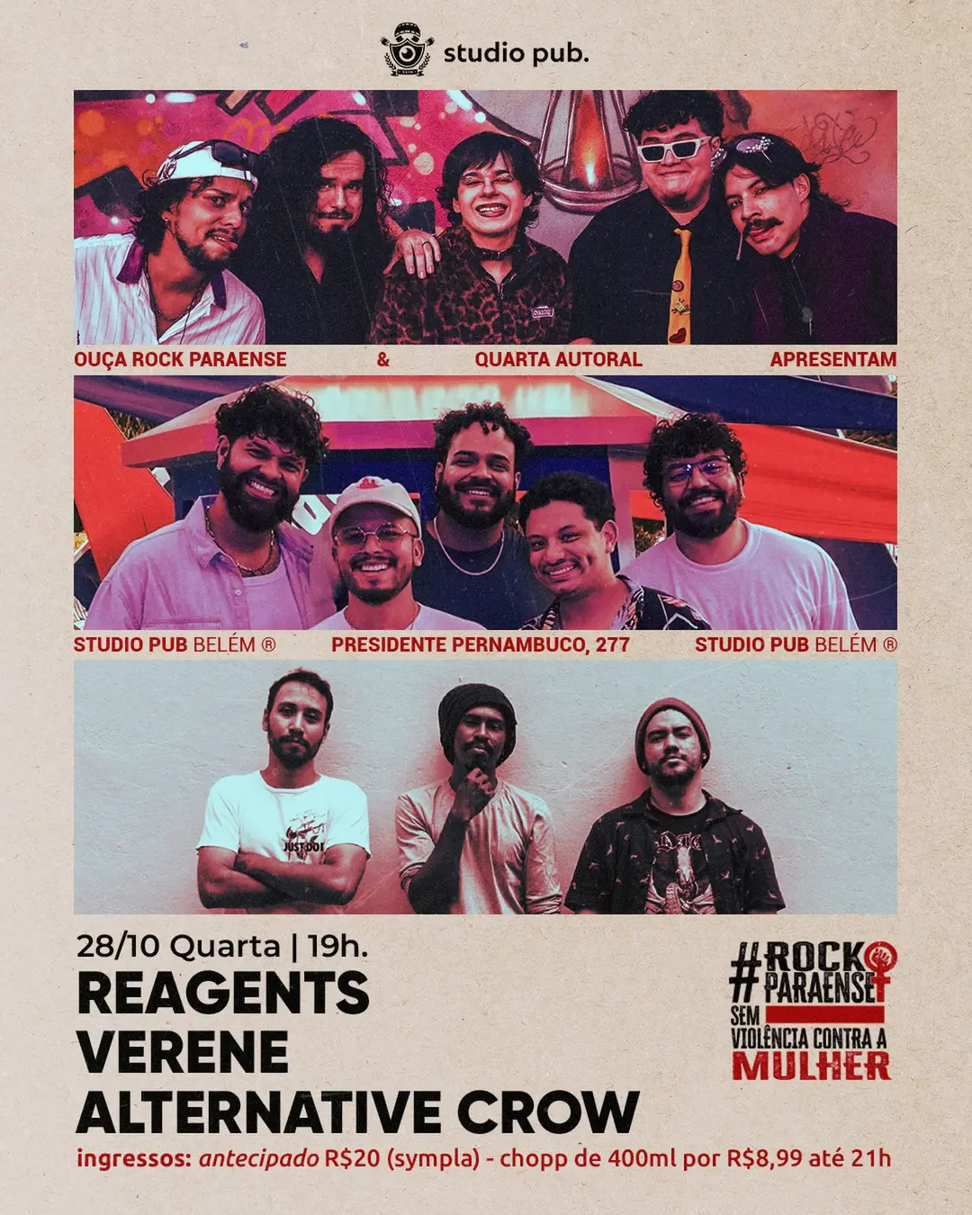 Flyer de Reagents e Alternative Crow