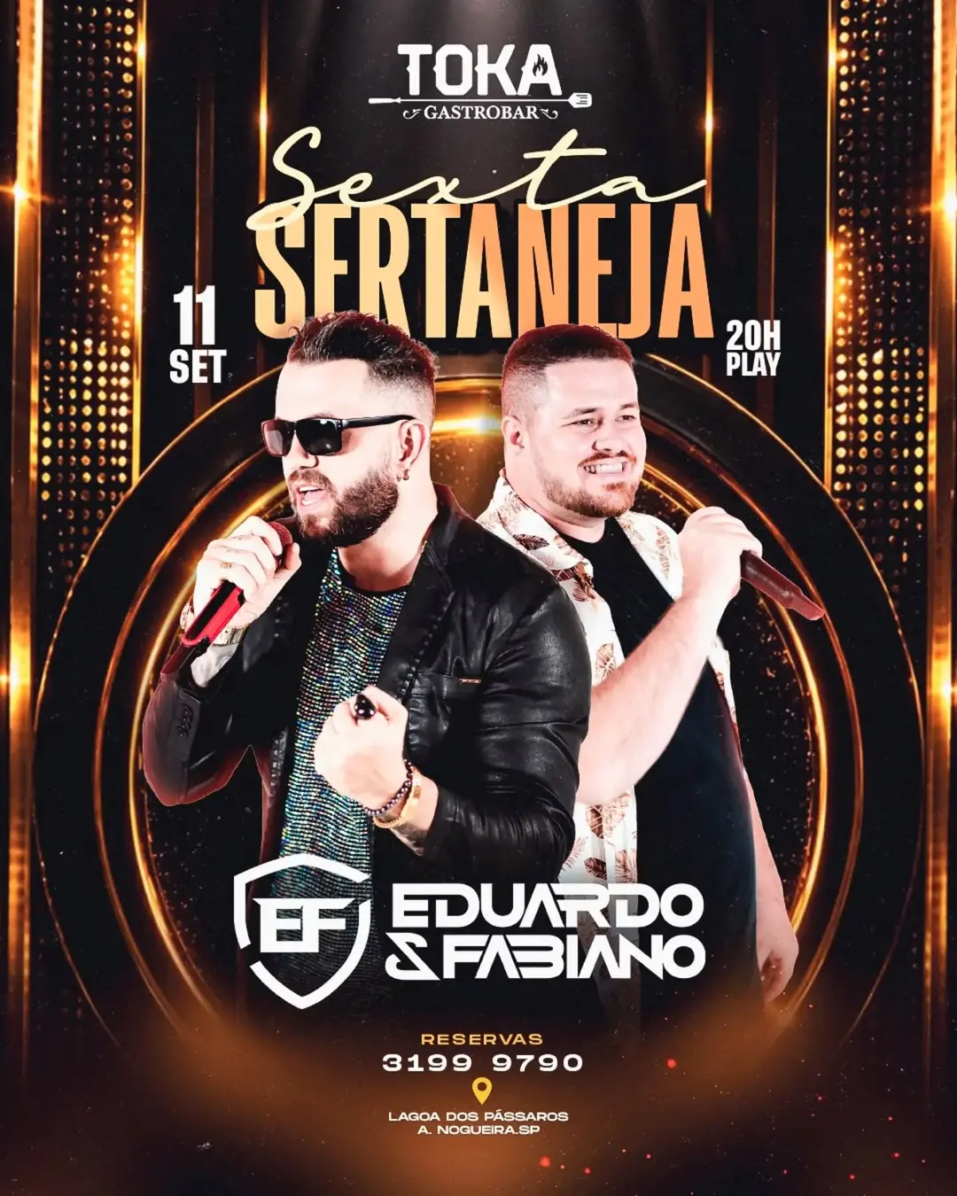 Flyer de Eduardo e Fabiano