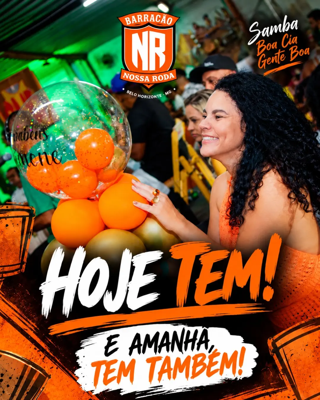 Flyer de Samba Top e Luar Social