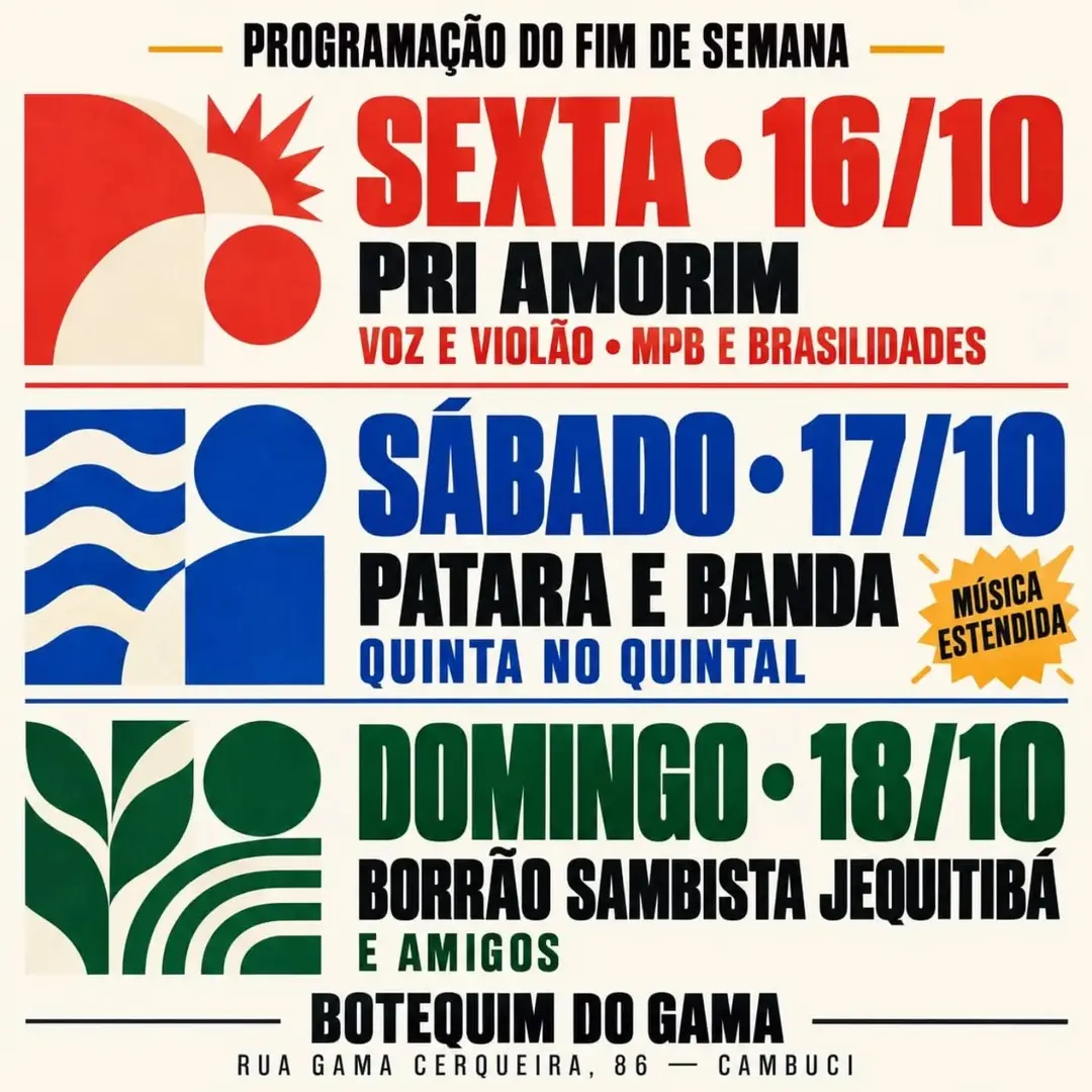 Flyer de Borrão Sambista Jequitibá e Amigos da Casa