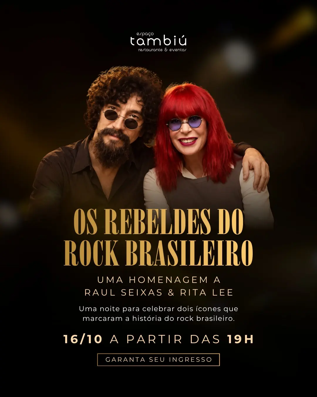 Flyer de Os Rebeldes do Rock Brasileiro
