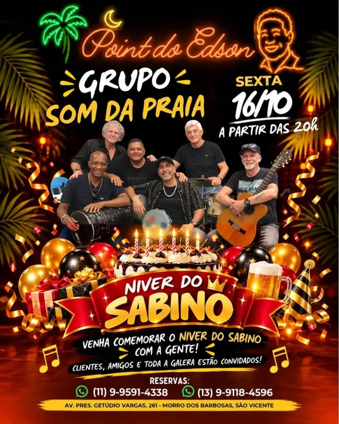 Flyer de Grupo Som da Praia