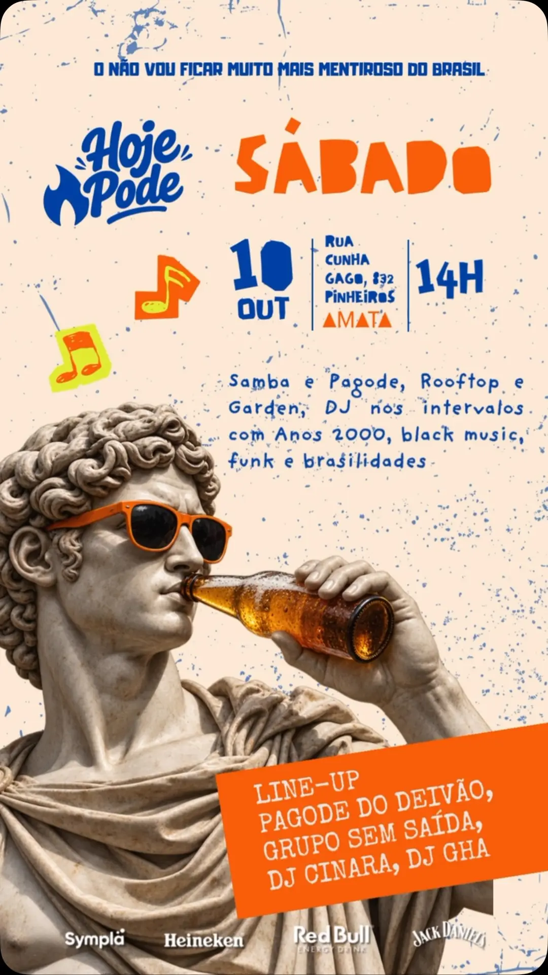 Flyer de Deives Cardoso, Grupo Sem Saída e DJ Cinara