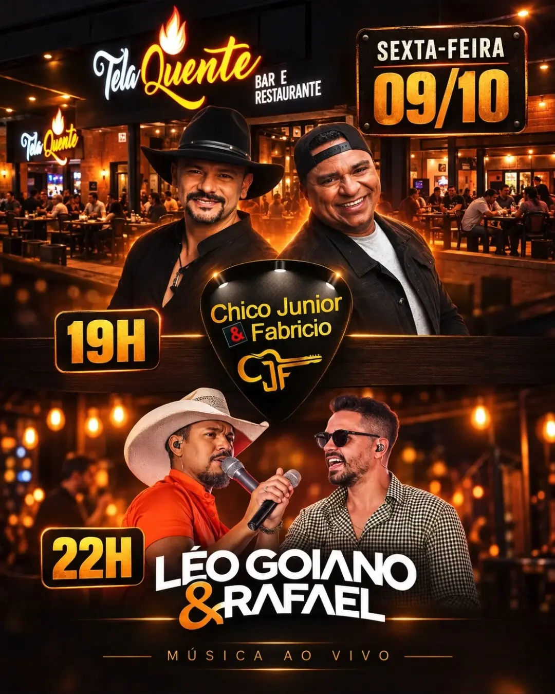Flyer de Léo Goiano & Rafael