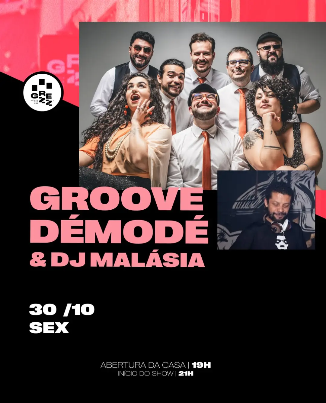 Flyer de Groove Démodé e DJ Malásia