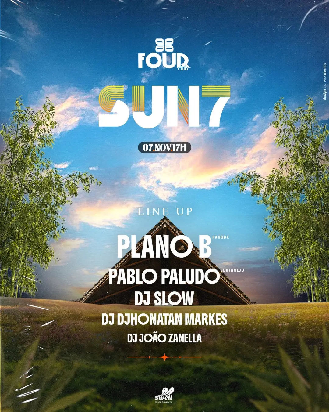 Flyer de Plano B, Pablo Paludo, DJ Slow e mais 2 artistas