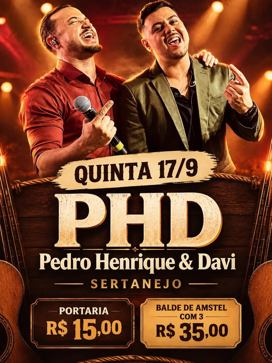 Flyer de Pedro Henrique e Davi, AKA CVIO e PHD 1°