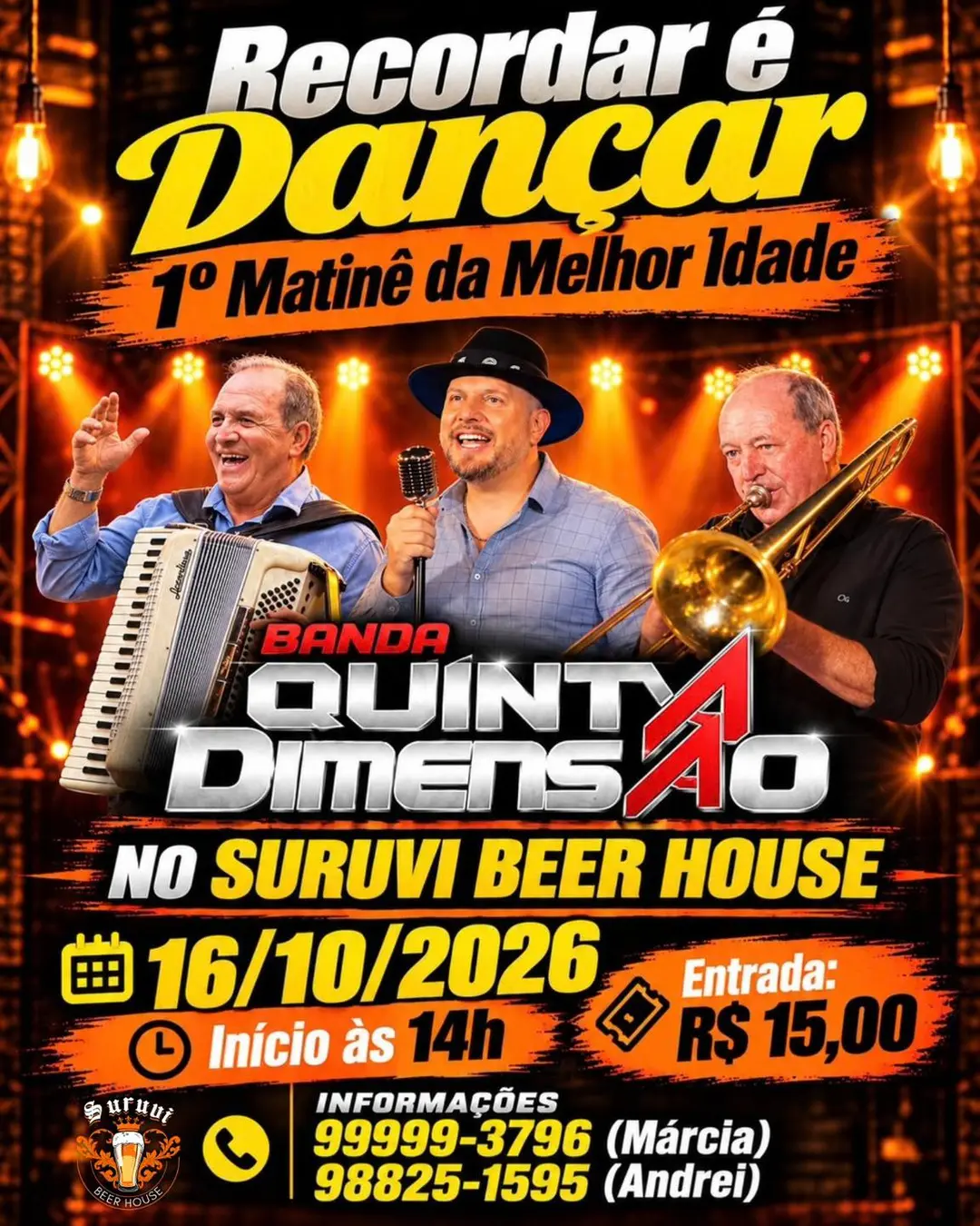 Flyer de Banda Quinta Dimensão