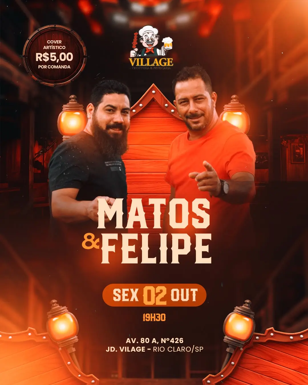 Flyer de MatOS & Felipe