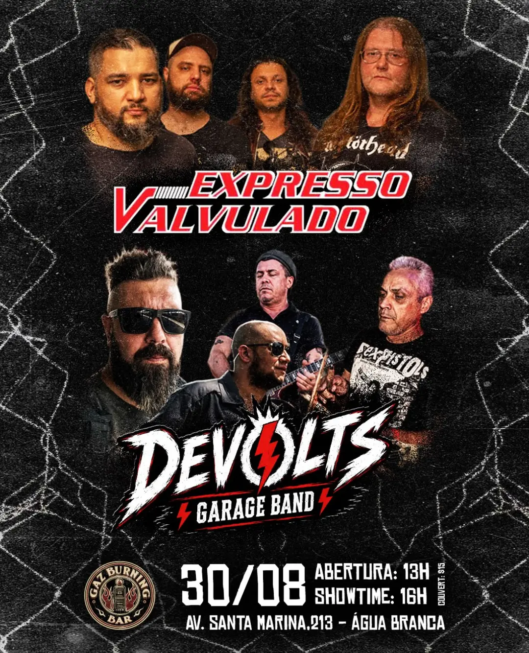 Flyer de Expresso Valvulado, Devolts Band, Nois e Devolts