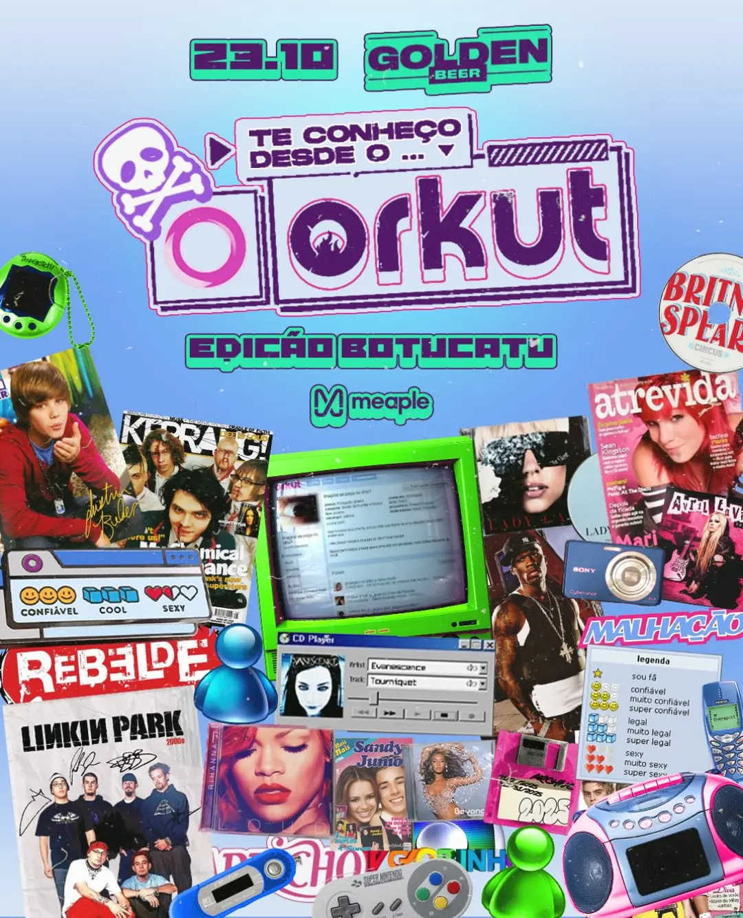 Flyer de Te Conheço Desde o Orkut