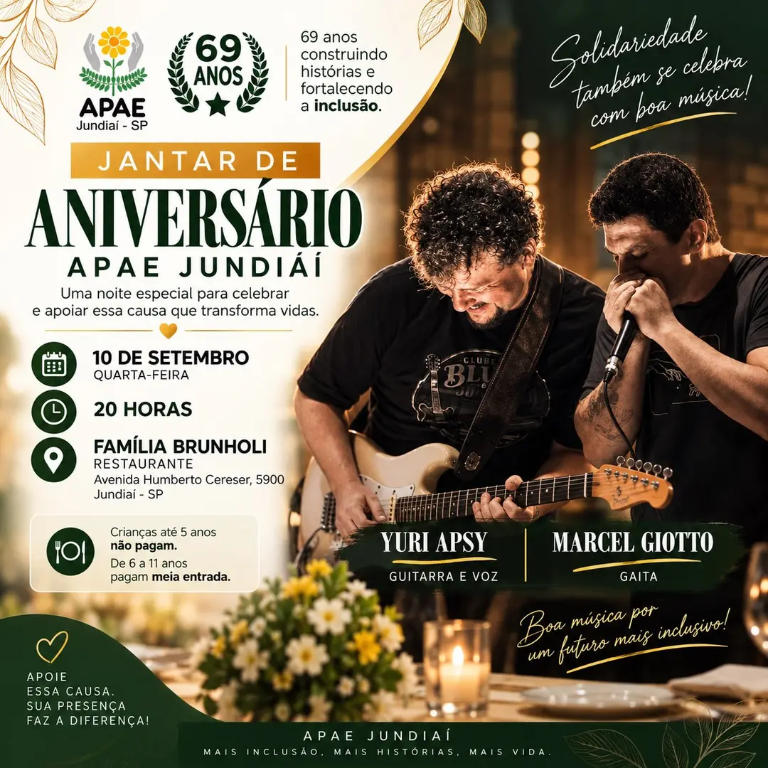 Flyer de Yuri Apsy e Marcel Giotto