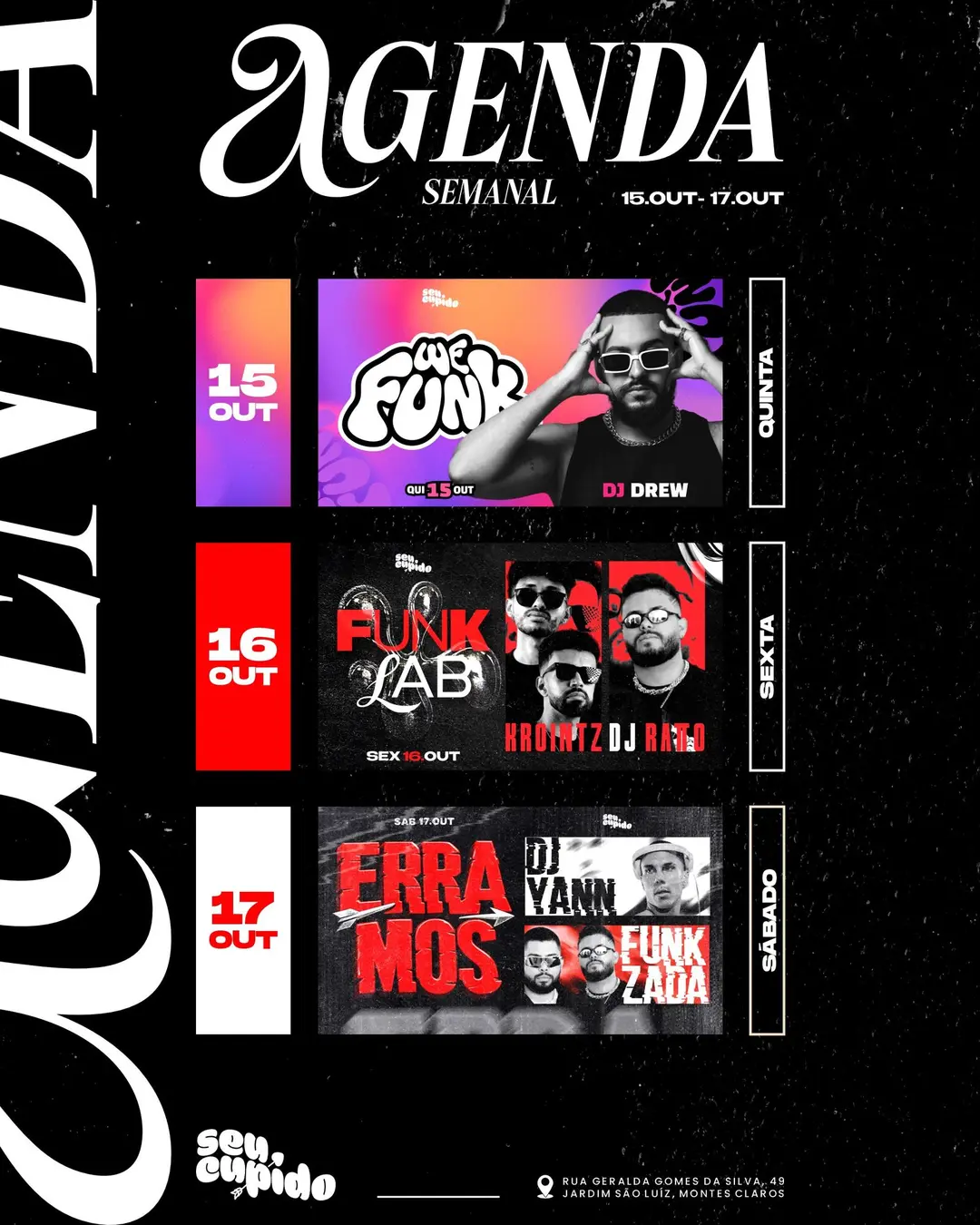 Flyer de Funk Lab e DJ Ratto