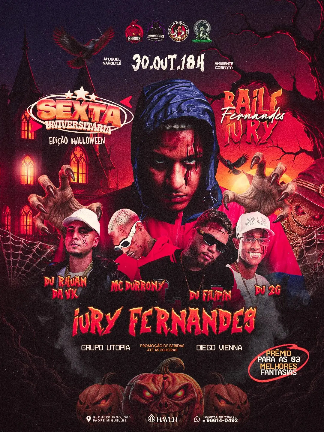 Flyer de Grupo Utopia, Iury Fernandes e mais 5 artistas