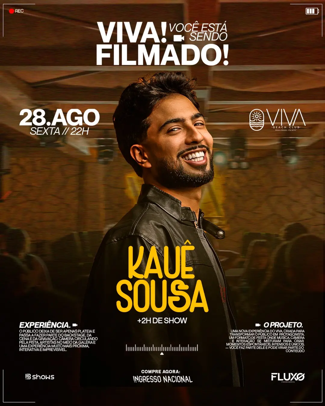 Flyer de Kauê Sousa, Gustavo Wippel e Kelven SC