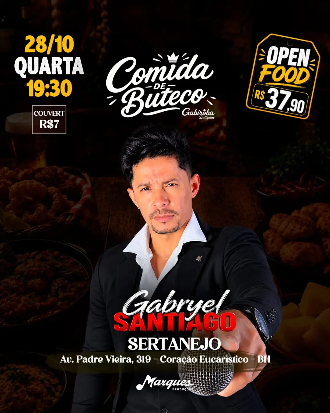 Flyer de Gabryel Santiago
