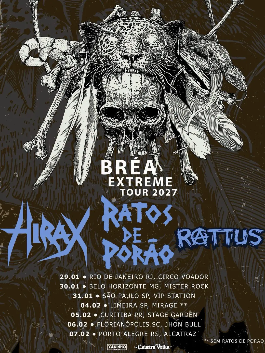 Flyer de Ratos De Porao Oficial, Katon W. De Pena e rattus