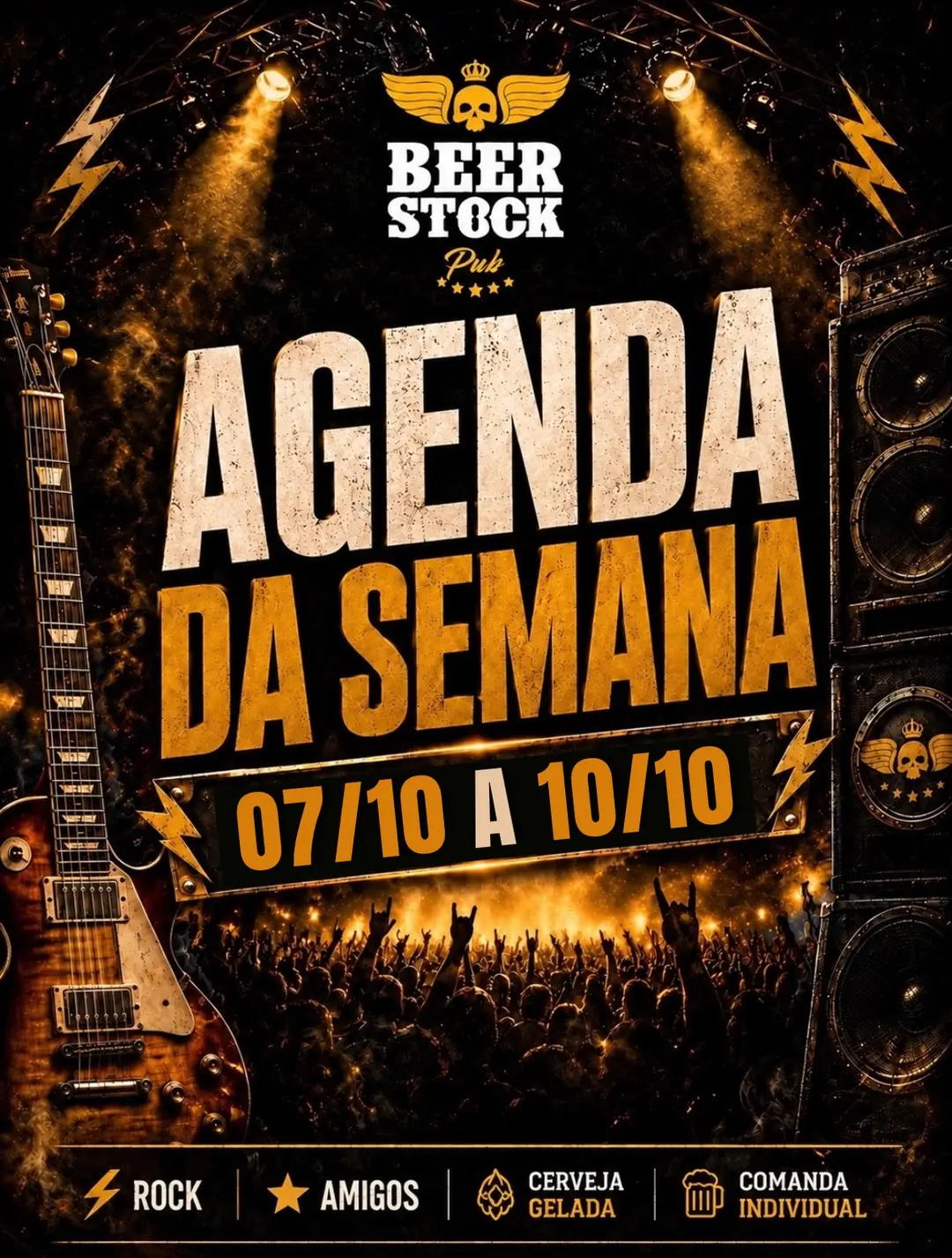 Flyer de Banda Soulight, Frequência Skate Rock e mais 1 artista