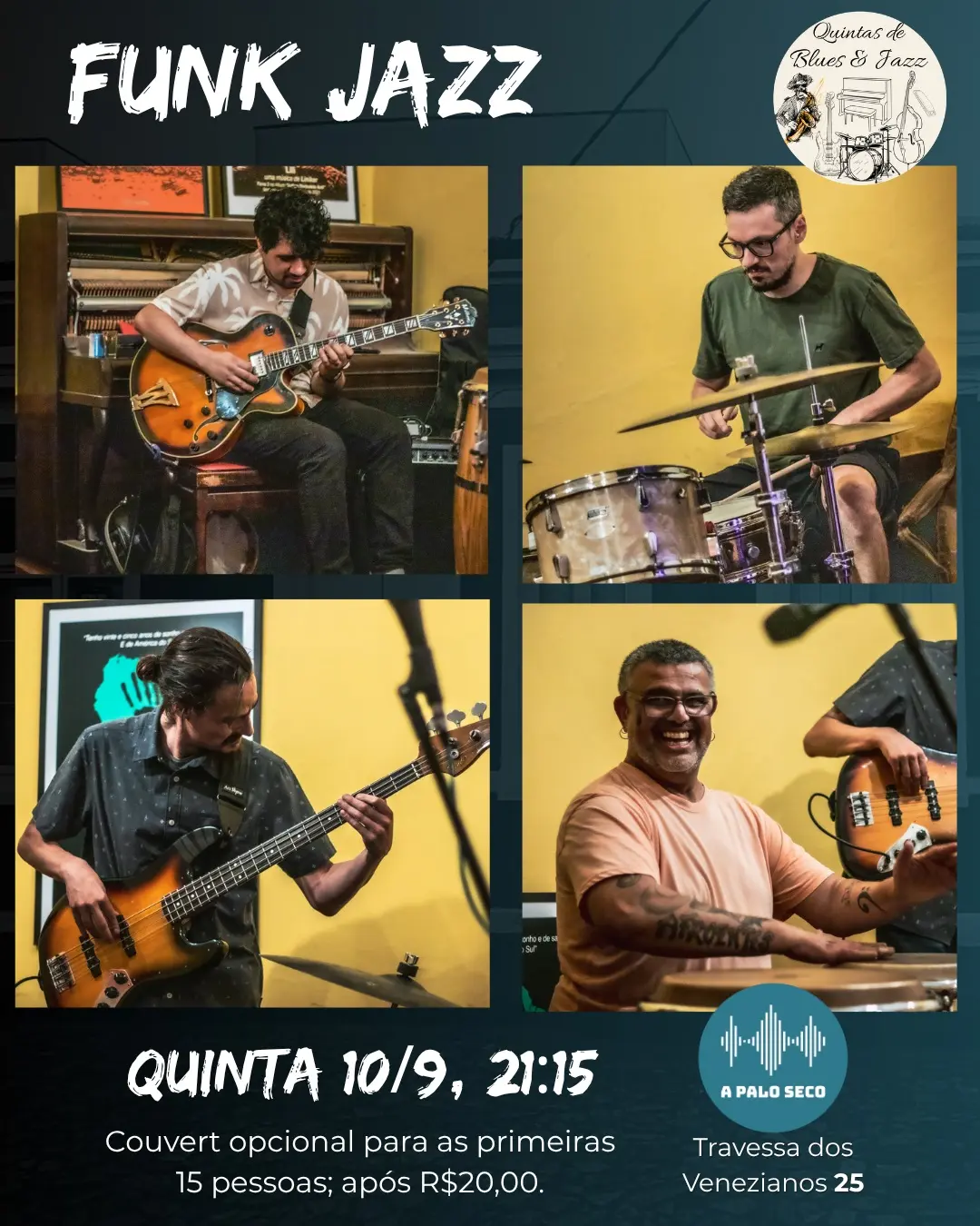 Flyer de Martin E., Renan Benitz, Beck Valdivia e edu_g_pacheco