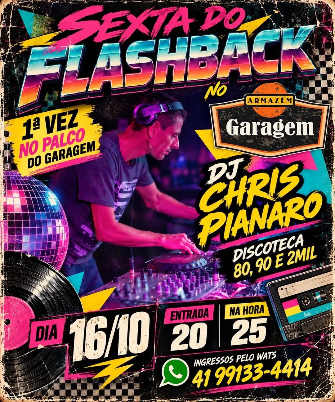 Flyer de DJ Chris Pianaro