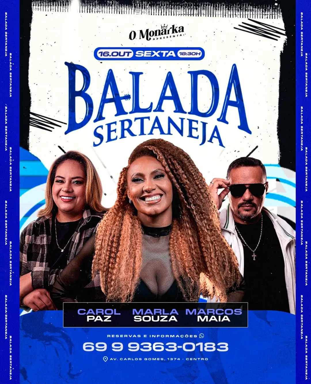 Flyer de Grupo Mistura Sertaneja, Marla Souza e mais 2 artistas
