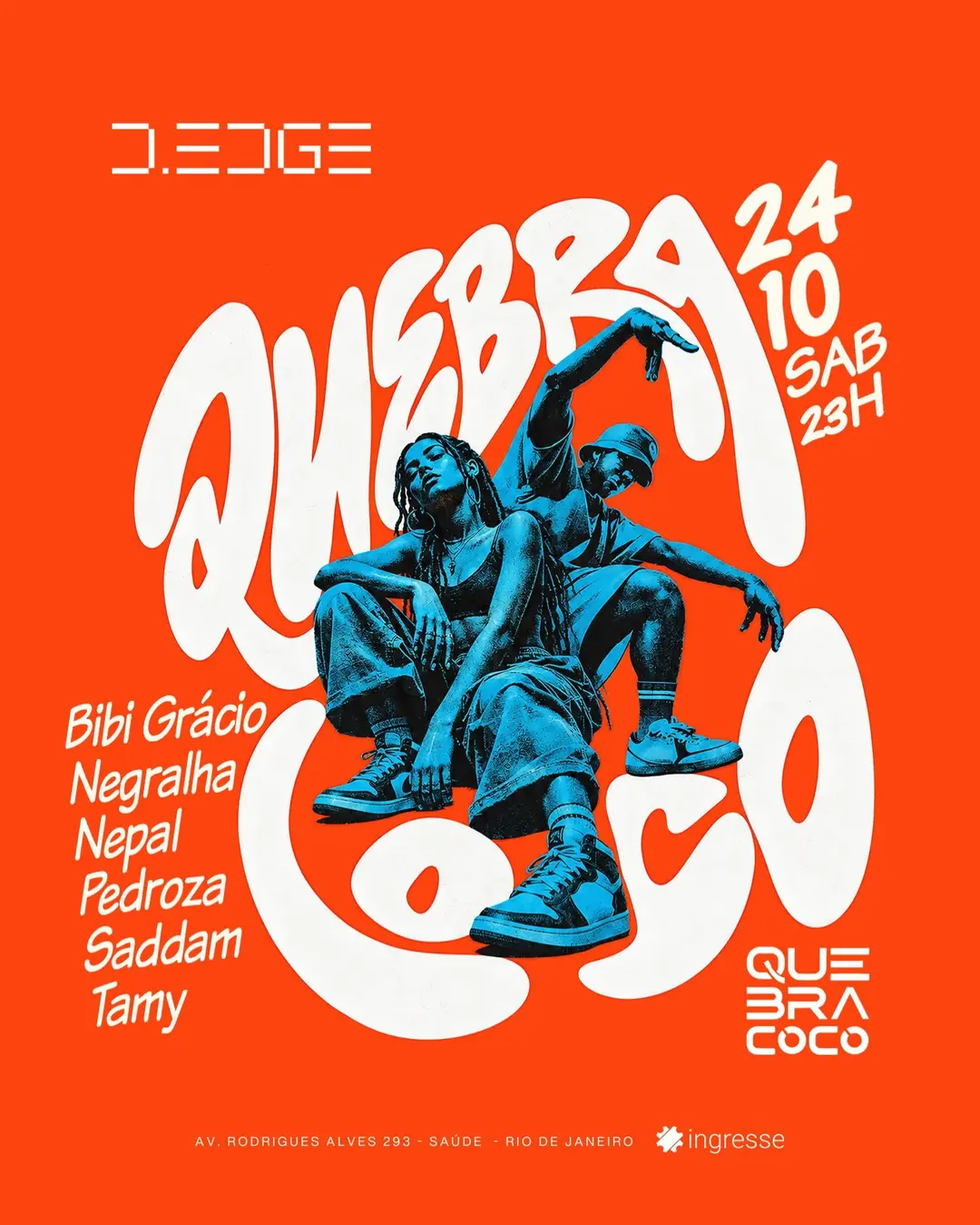 Flyer de Bianca Grácio, DJ Negralha, DJ Neps e mais 4 artistas